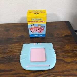 Children's Preschool Cards with Blue and Pink Holder